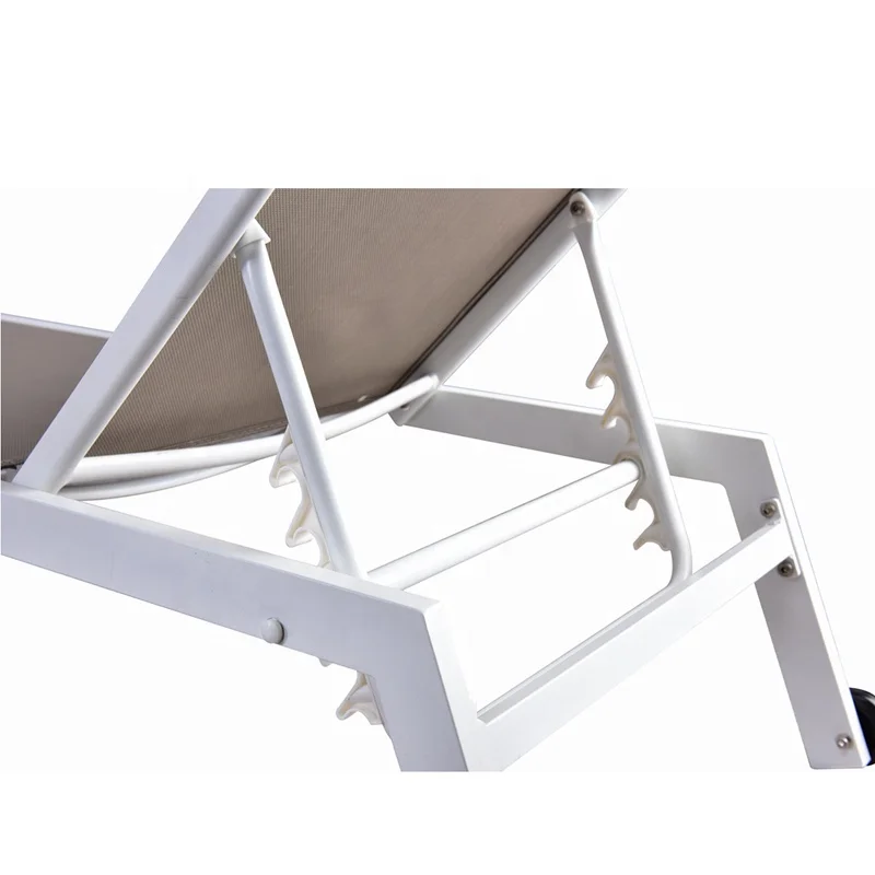 
Hot Sale Professional OEM Factory Waterproof Outdoor Hotel Poolside Furniture Alum Chaise Lounge 