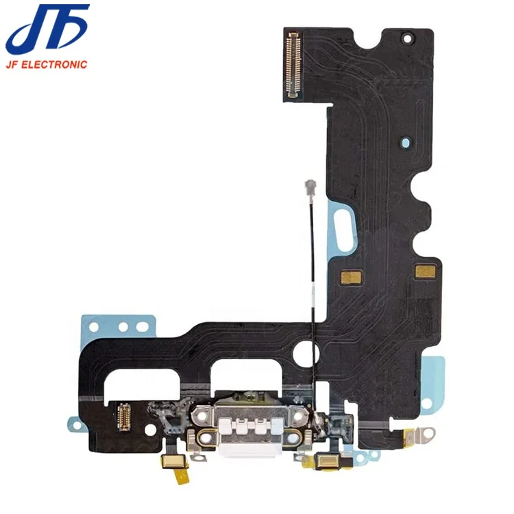 

USB charger dock charging port flex cable for iphone 7, Black white