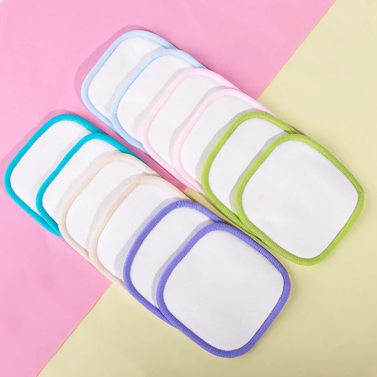 

Best Quality Bamboo Cotton Reusable Makeup Remover Pad Washable Facial Cleaning Pad, White,grey,pink,blue,black etc