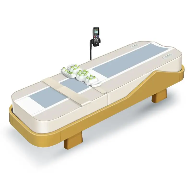 

Whole body all in one full body moving and rolling heat jade stone massage bed arm vibration function, Optinal