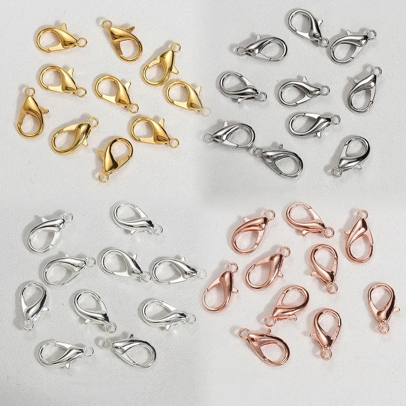 

Wholesale Diy Jewelry Findings Components Gold Plated Stainless Steel Necklace Bracelet Jewelry Lobster Clasp for Jewelry Making