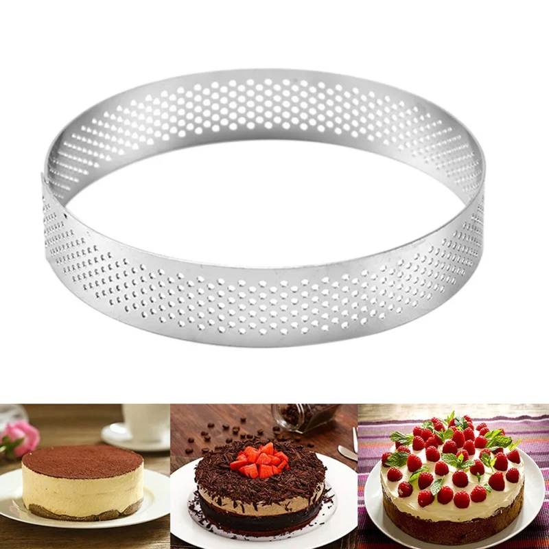 

Oval Round With Hole Breathable French Style Mousse Cake Ring Kitchen Baking Tool