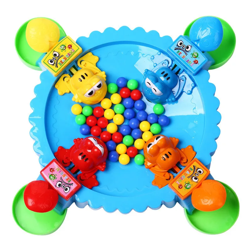 

Customizable Kids feeding toys interactive games hungry jumping frogs eat beans desktop toys