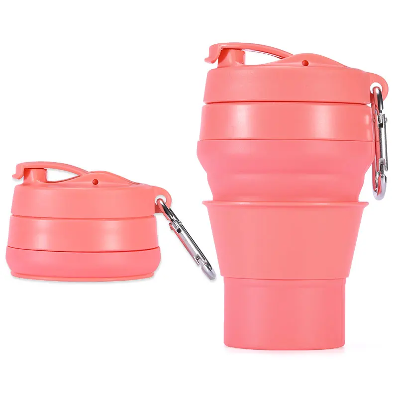 

Eco-Friendly Smart Travel Mug Silicone Paper Coffee Cup, Quartz pink, pastel blue, gray etc