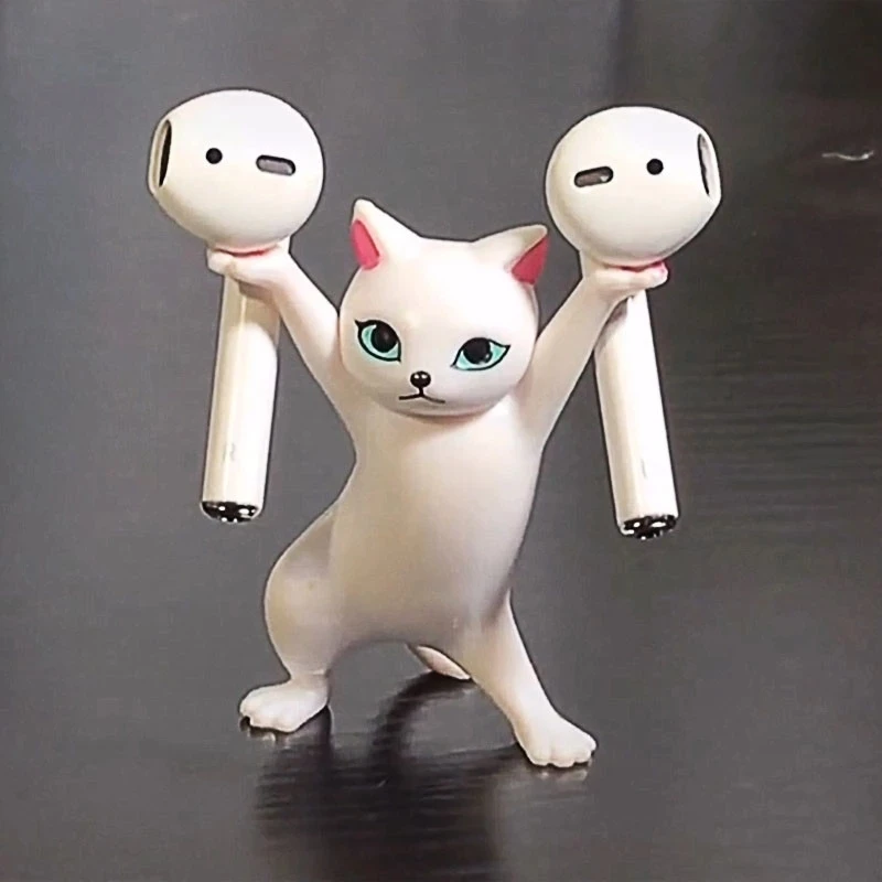 

Dancing Cat Earphone Stand For AirPods Headphones Holder Cute Doll Handmade Decoration, 5 kinds