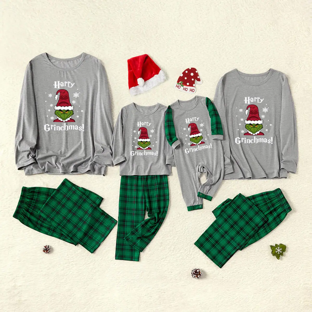 

The Grinch Christmas Plaid Pajamas Sets Happy Grinchmas