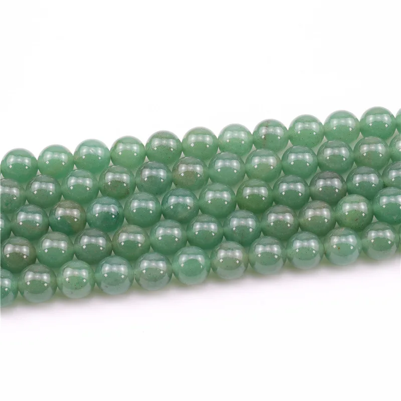 

DIY Bracelet Necklace Earring Accessories Green Aventurine Natural Round Loose Beads