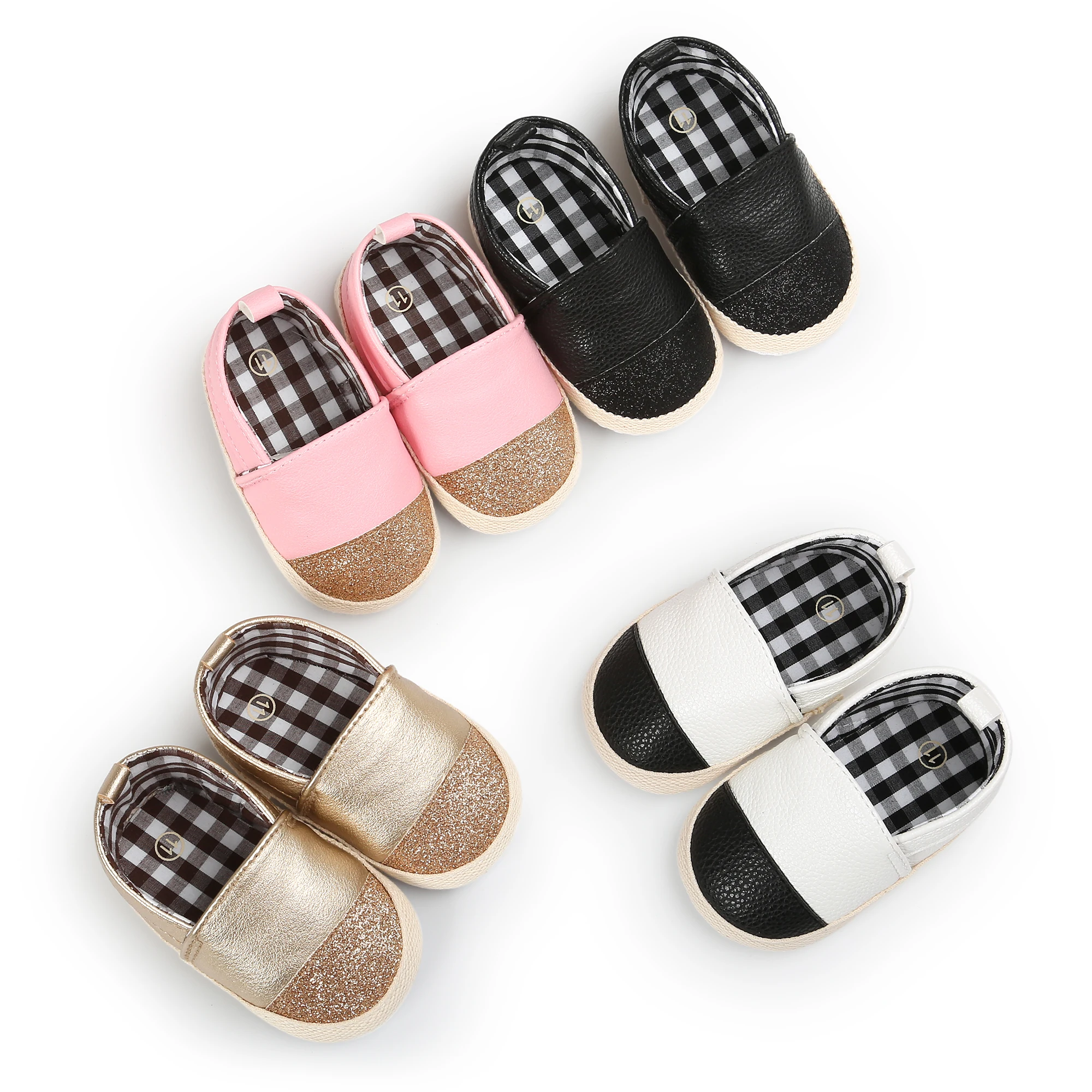 

Factory direct sales PU Leather multicolor Loafers anti-slip prewalk infant crib Baby Loafers shoes