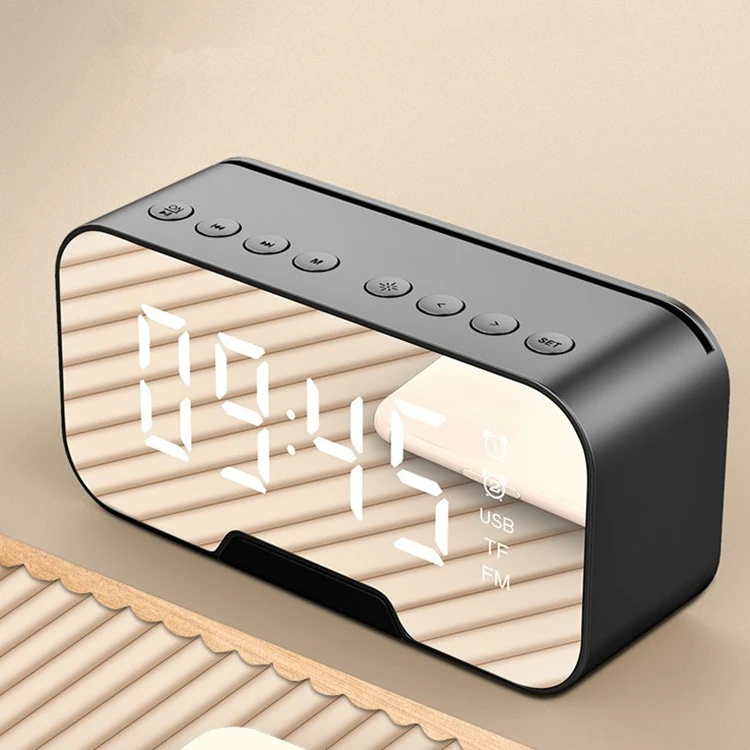 Amazon Smart G10 Wireless Bluetooth Speaker FM Radio Alarm Clock Speaker Mirror Adjustment Light Card Speaker Mini Subwoofer - ANKUX.COM
