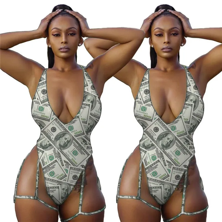 

2020 custom sexy plus size printed one piece swimsuit womens