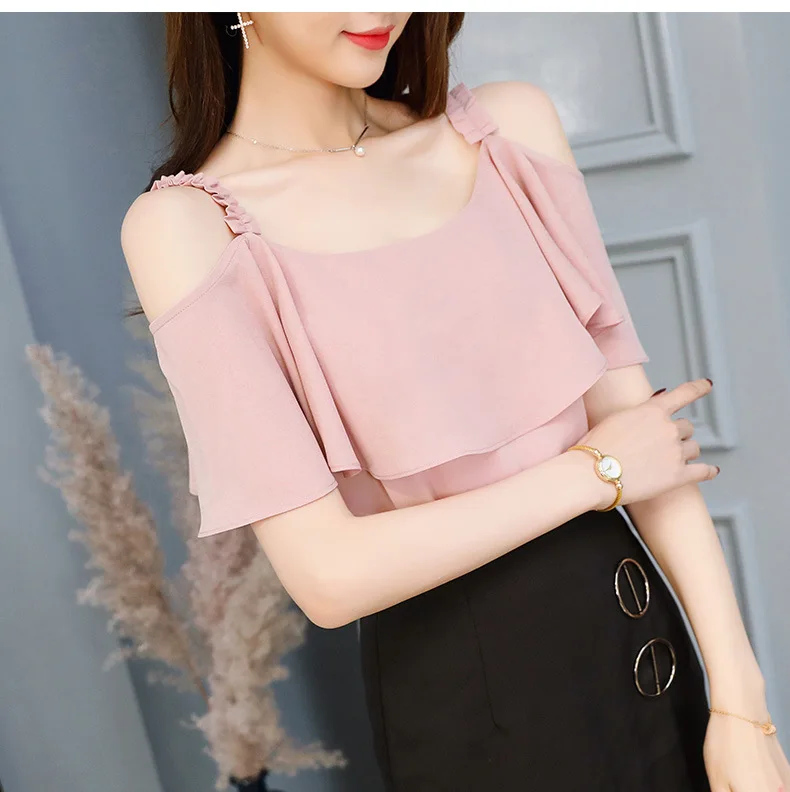 

2020 spring and summer sexy saree blouse women's Korean large size long-sleeved blouse fashion casual wild Slim chiffon blouse