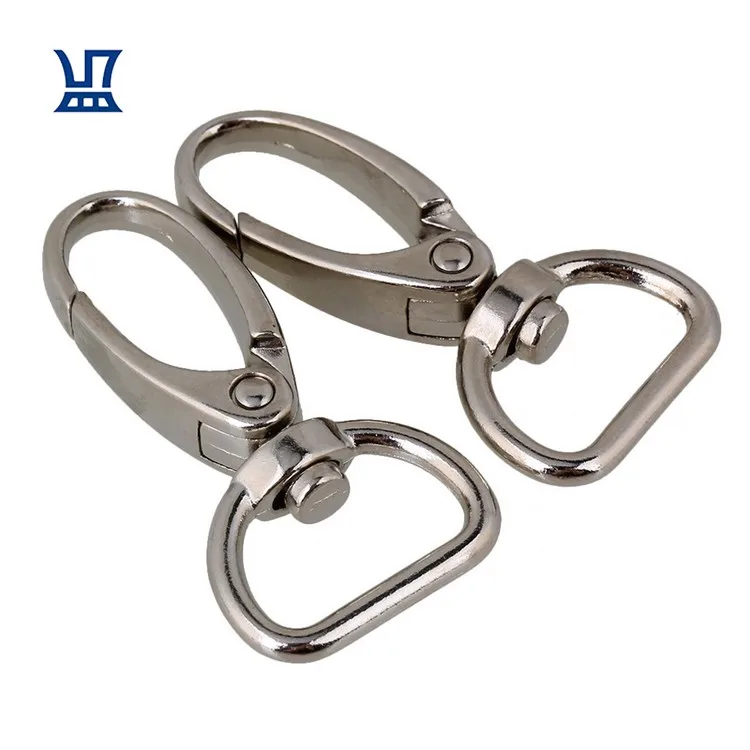 

BQLZR 10 PCS Silver Swivel Trigger Clips Snap Lobster Clasp Swivel Hook for Multifunctional Metal Bag Buckle Accessories