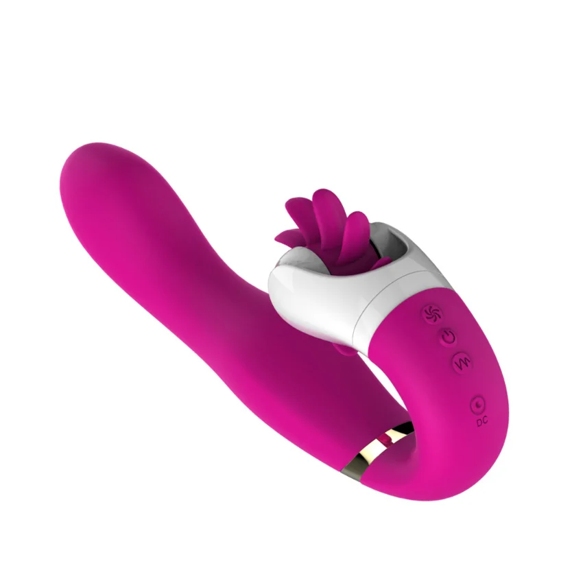 Wholesale Adult Goods Kiss Vibrating Rod with Sweet Tongue Electric Tongue Vibrating AV Rod for Women Masturbator sex toys