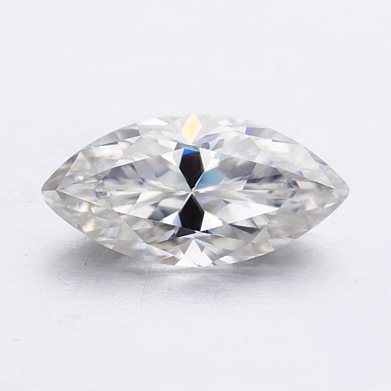 

Marquise EF Color Moissanite Bare Stone Wholesale High-end Custom Style 18K Gold Platinum Pt950 Ring Moissanite Jewelry