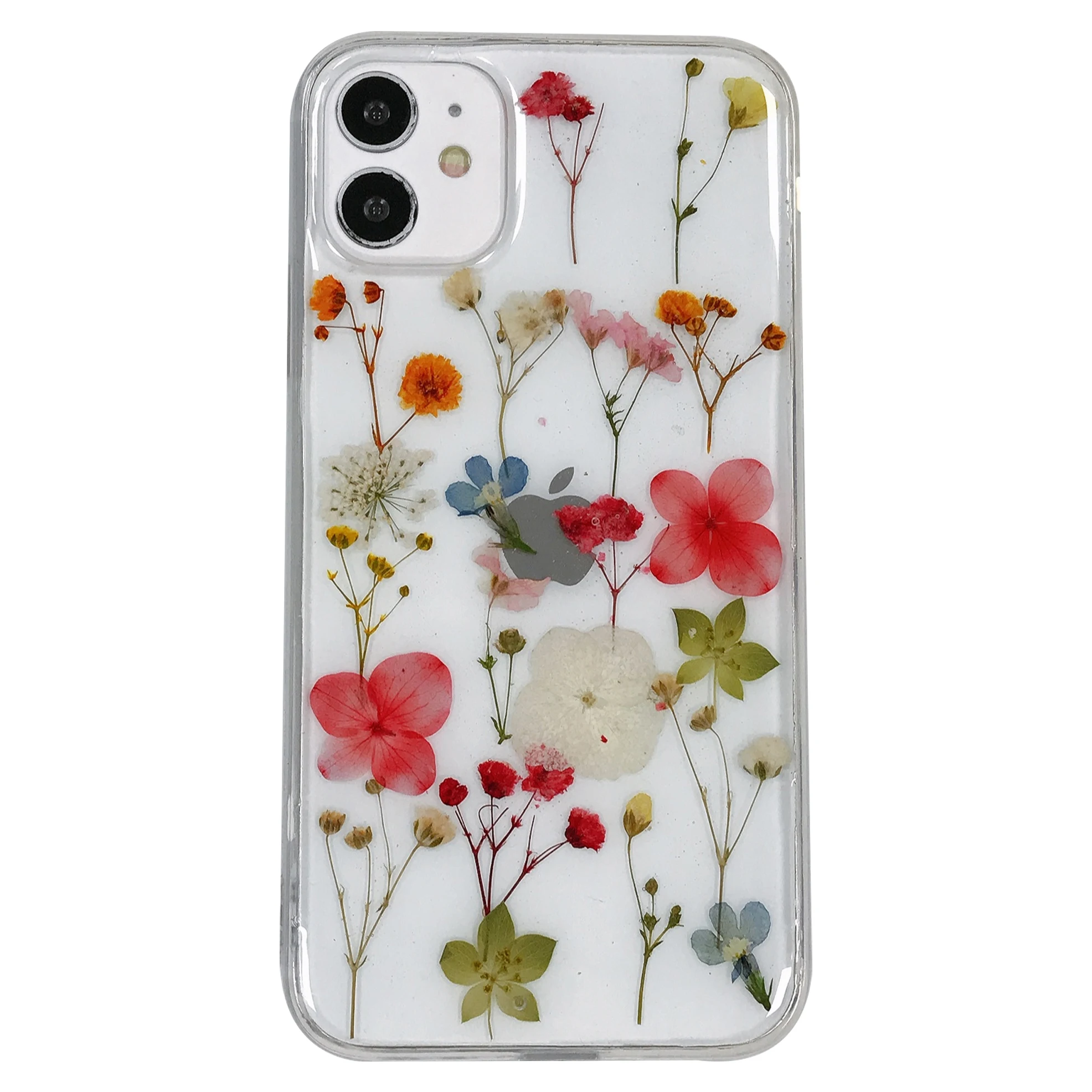 

Designs Girly Real Flower Soft Clear TPU Silicone Mobile Phone Shell For iPhone 12 Pro Max 11 X XS XR Case Cover Coque Fundas