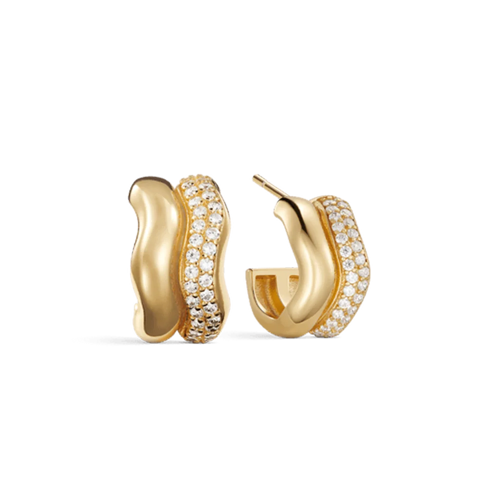 

Volume Manufacture 925 Sterling Silver 18k Gold Plated Jewelry Fine Earring For Women