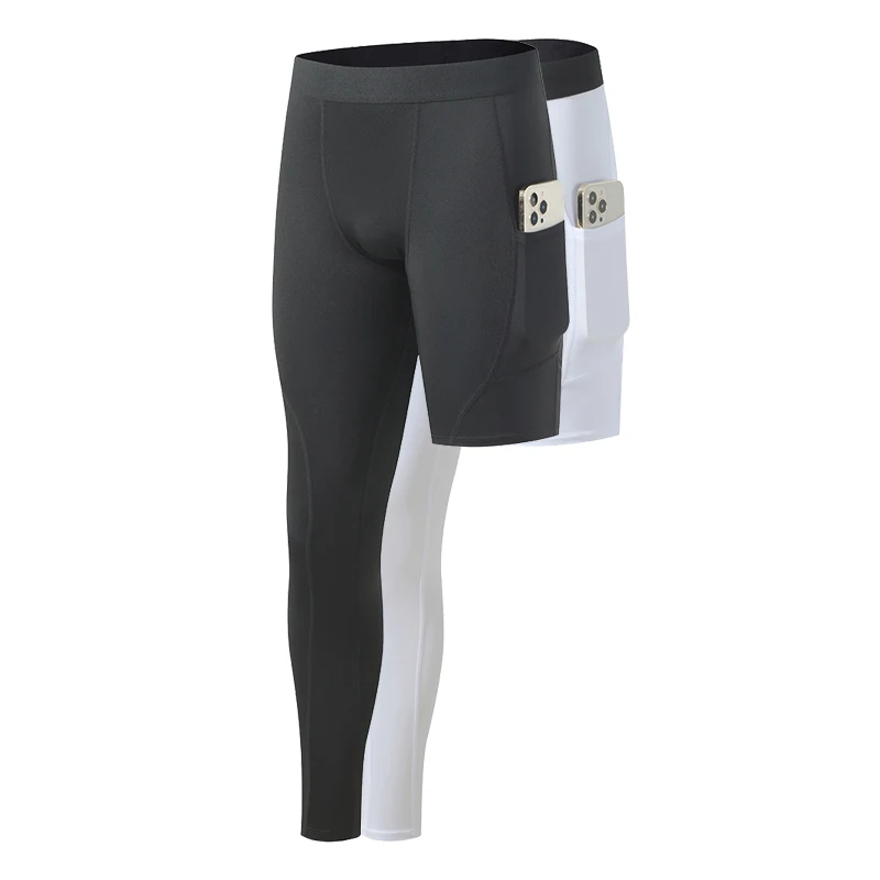 

Wholesale Sports Quick Dry Outdoor Sports Pants with Pocket Gym Tight Long Shorts Logo Custom Men's Fitness Pants