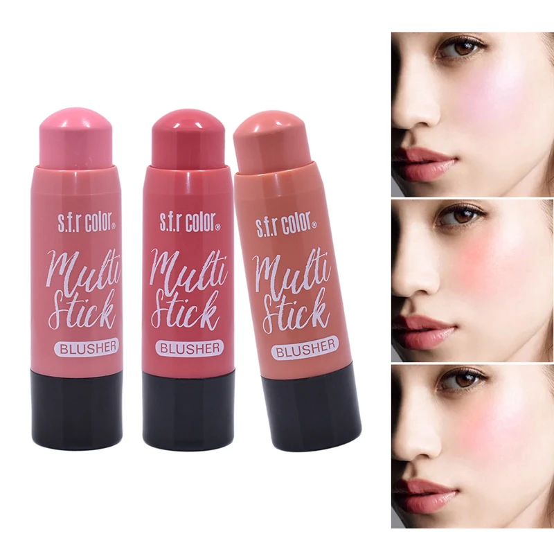 

New Makeup Cream Blush Stick Face Makeup Shimmer Contour Cream Cheek Blusher Cosmetics Brighten Pink Blush Make Up