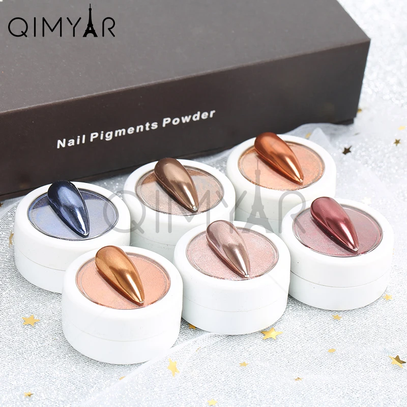

New arrival mirror chrome nail powder for DIY art decoration, Colored