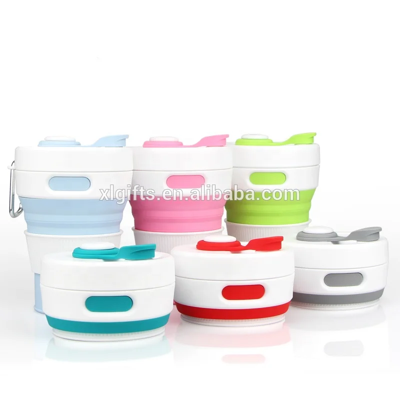 Wholesale Custom Folding Portable Silicone Reusable Coffee Cup