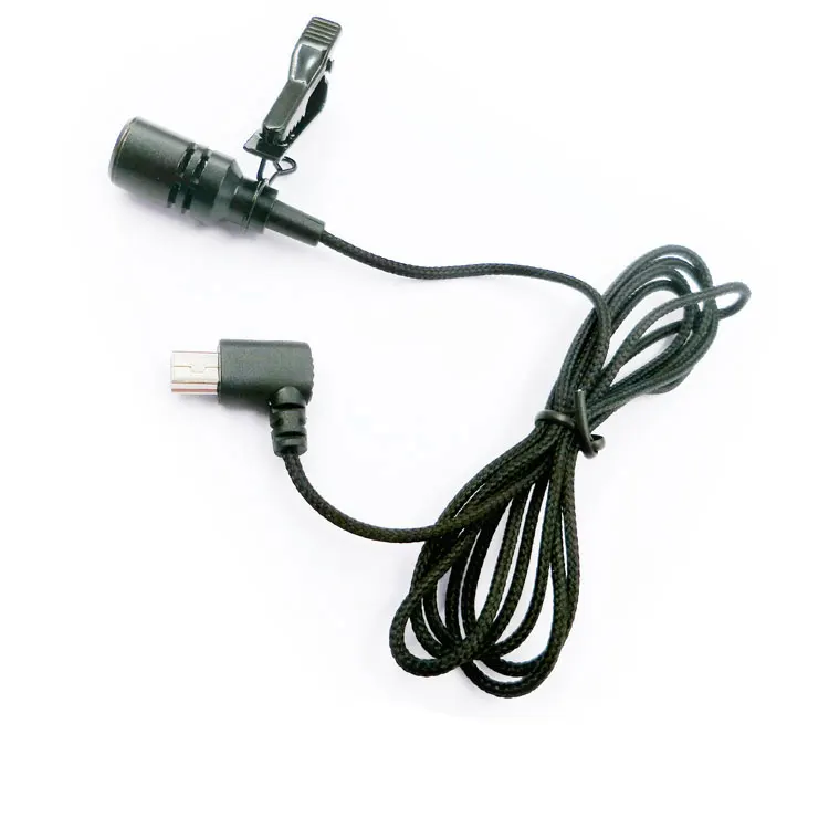 

Micro USB mini Lapel Lavalier Tie Clip microphone for Conference, Black