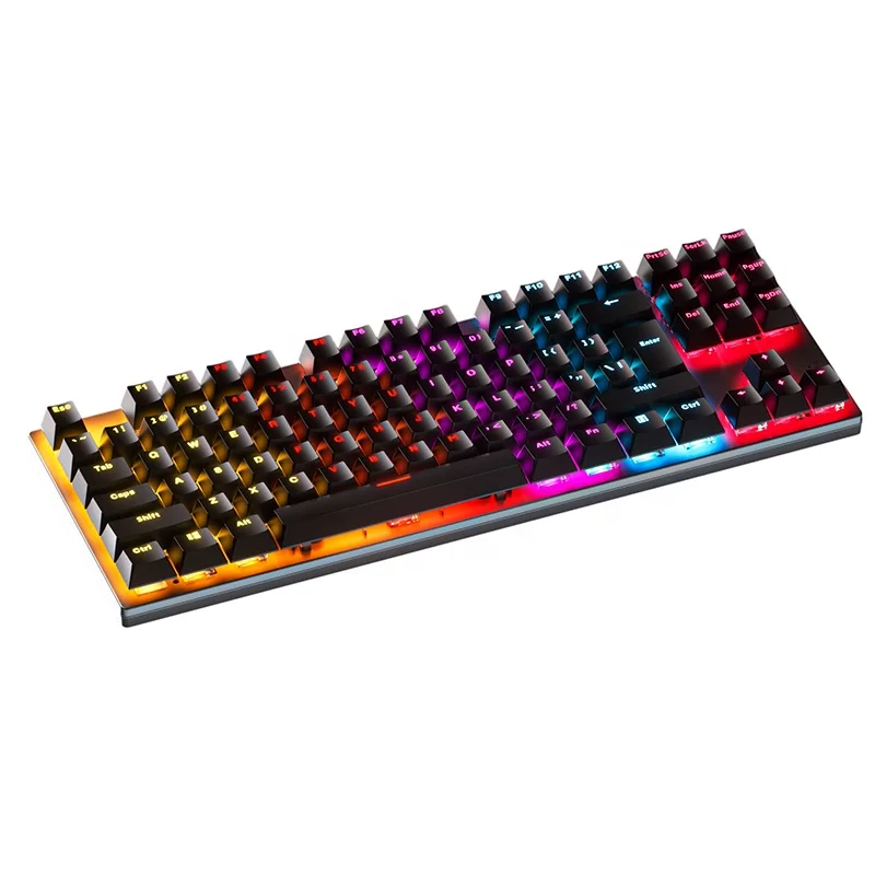 

Manufacturer Wholesale 87 Keys Black White Rgb Light Keyboard Gaming Mechanical