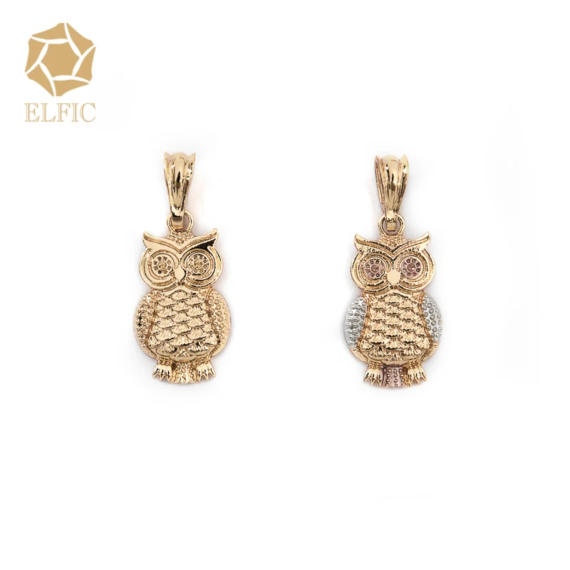 

Elfic 18k Gold Plated jewelry gift Owl necklaces Animal pendant