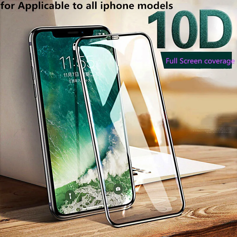 

10D Hyperboloid Full screen package tempered glass screen protector for iphone screen protector