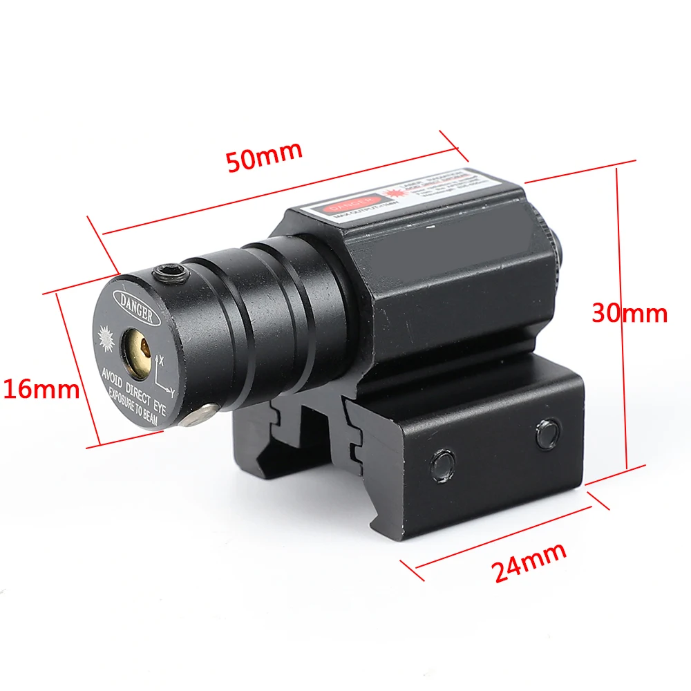 

Hunting Riflescope Scope Red Laser Sight Red Dot Sighter with Picatinny or Dovetail Rail Mount for Pistol Rifle, Black
