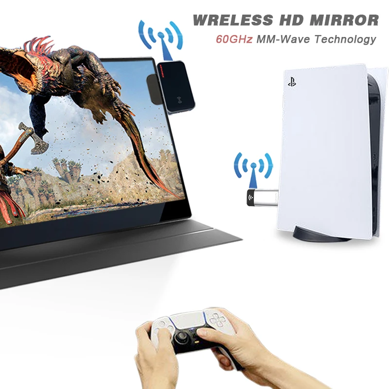 

New Wireless 60GHz hd wireless transmitter support video audio transmission 1080p multi equipment connect Type-c extender kit