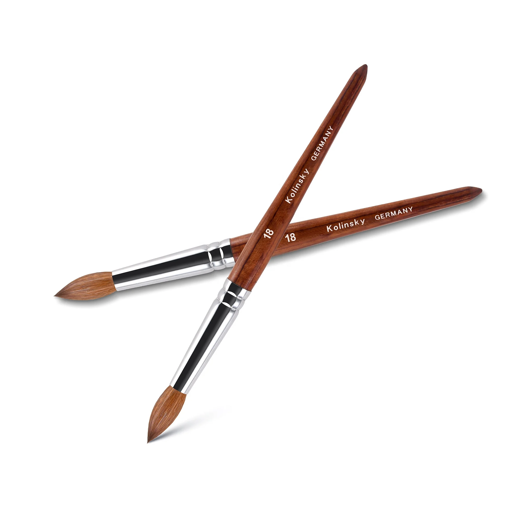 

Wholesale Price Red Wood Handle 100% Pure Kolinsky Hair Nail Art Brush for Acrylics
