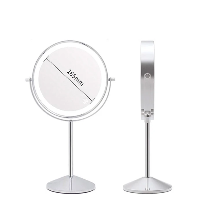 

Metal Round Travel Stylish Electric Magnifying Makeup Mirror