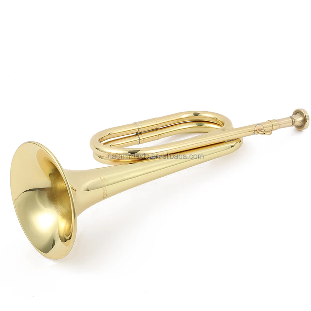 

310mm Trumpet Copper Bugle Retro Brass Trumpet Exquisite Practical Musical Instrument for School Students Practice, Gold