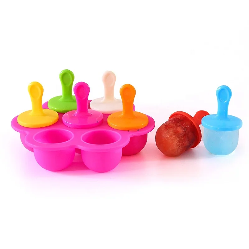 

Food Grade Drip-guards Reusable Food Freezer Trays 7-Holes Lolly Makers for Kids