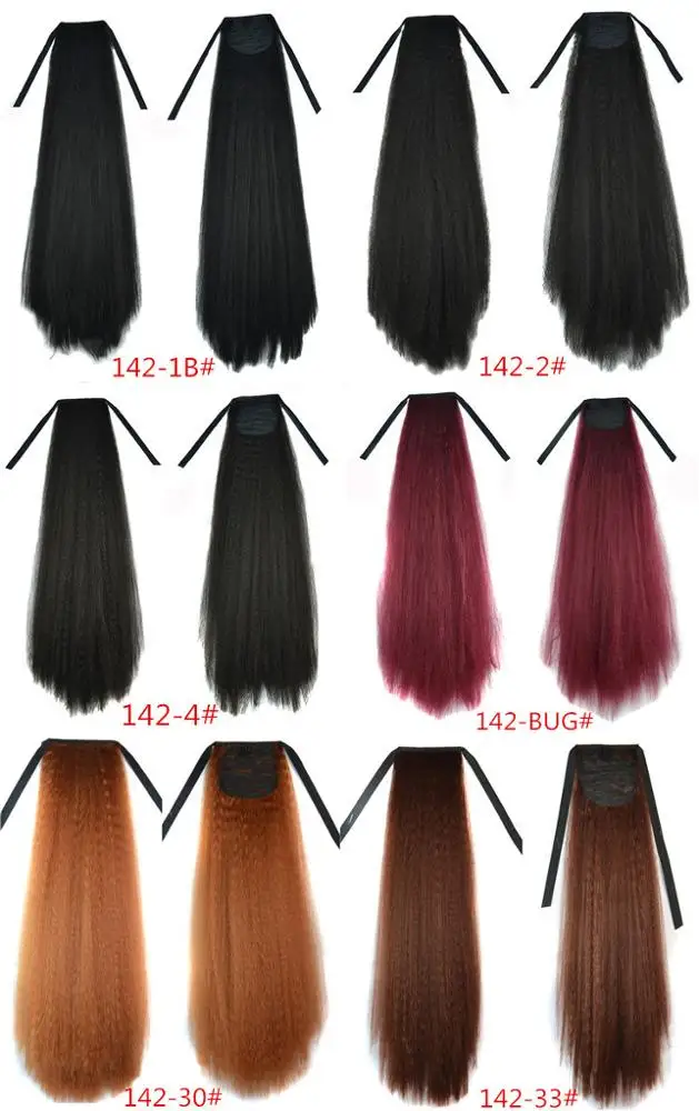 
Belleshow drawstring Ponytail, premium synthetic fiber,100gr,28inch, various colors corn kinky straight ponytail 