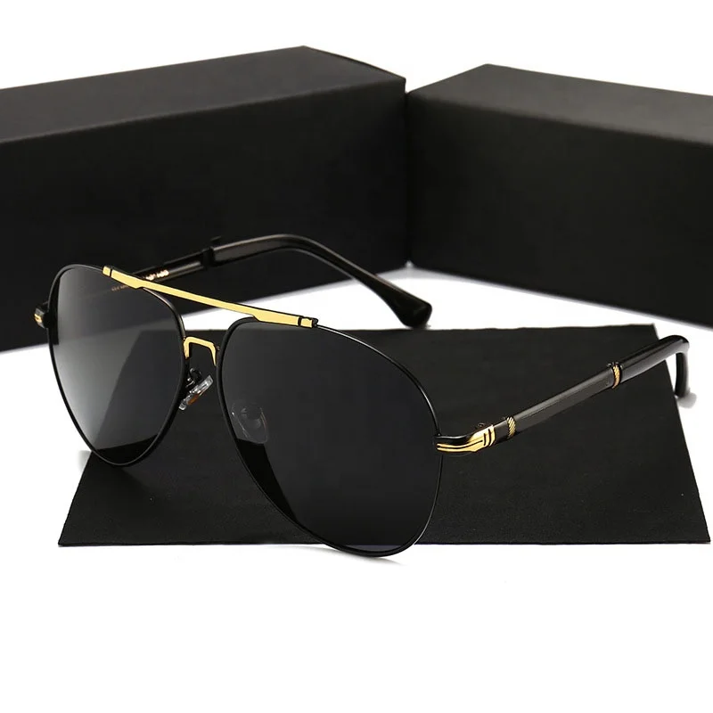 

High Quality Mens Polarized Designer Sunglasses Famous Brands Metal Shades Sun Glasses Luxury Men Driving Sunglasses