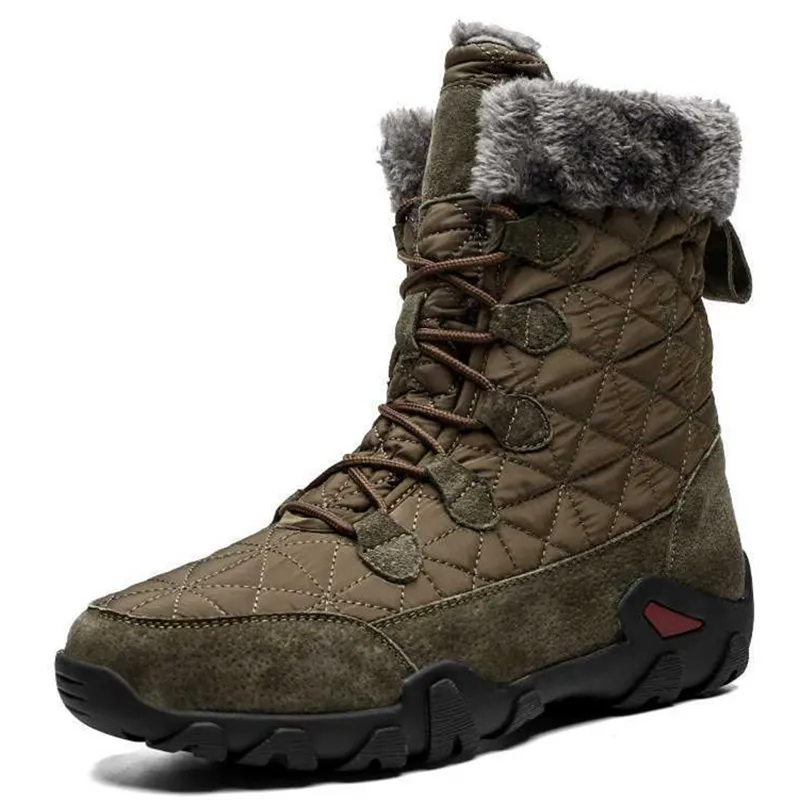 

Dropshipping Custom Logo Climbing Hiking Snow Boots Antislippery Waterproof Winter Warm Shoes for Men Plus Size 47
