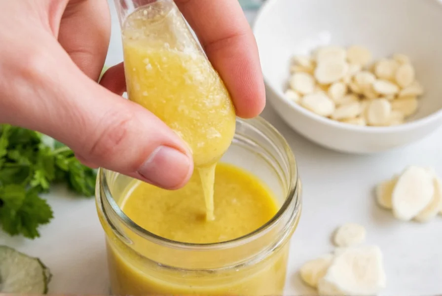 Ginger dressing used as marinade for grilled salmon with vegetables