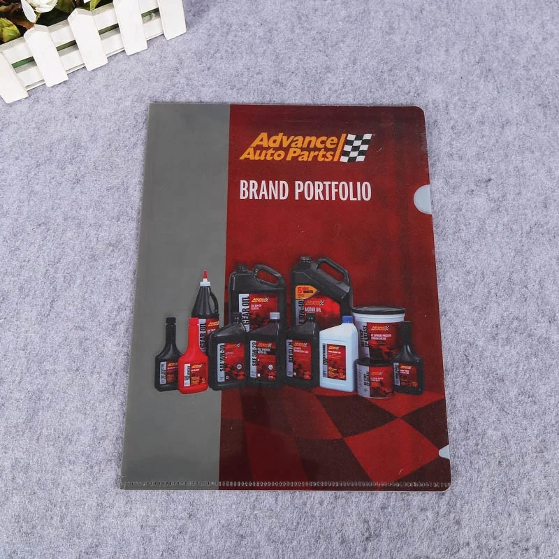 
Custom printing PP L shape file folder 
