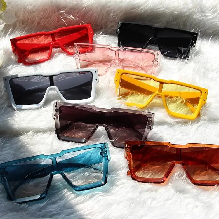 

3188 Oversized Luxury designer men's one piece square shades sun glasses Black 2022 fashion eyewear sunglasses Pink women UV400