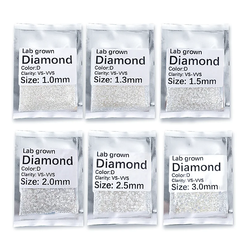2026 Starsgem Hot Sale Melee Size 0.8~3.0mm Round Brilliant Cut HPHT DEF VS Wholesale Loose Lab Grown Diamonds
