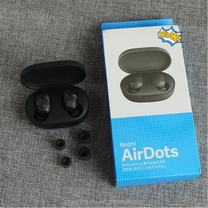 

Hot Earphones mi Airdots S 2 Black Earbuds True Wireless Headphones BT 5.0 TWS Red mi Airdots