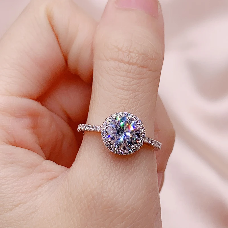 

Luxury 1.5ct Big Stone Shiny 5A Zircon Hearts and arrows Elegant Wedding Rings Women Platinum Plating Ring XEYJZ009