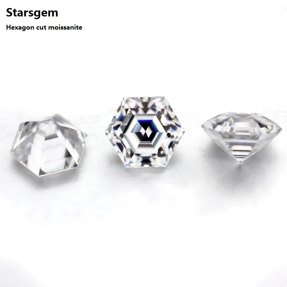 

Starsgem Top Quality Special Hexagon cut Loose Moissanite Diamond