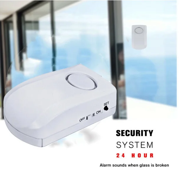 130dB Small  Door Window Pendant Anti Burglar Motion Vibration Sensor Alarm For Home Security