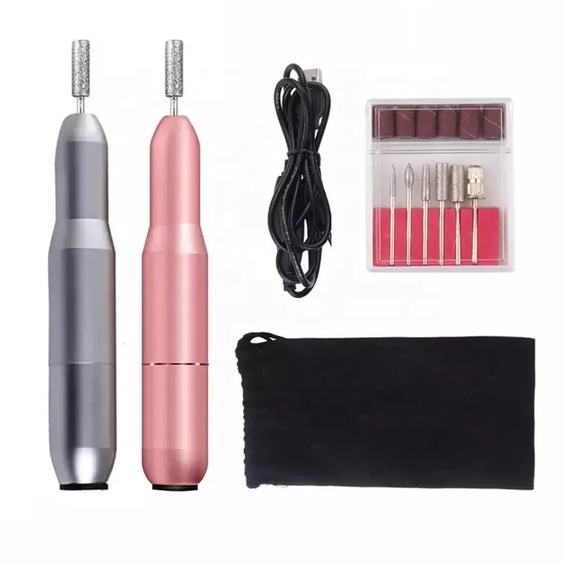 

Fashion Electric Nail Drill Manicure Machine With Forward/Reverse Rotate Tools Portable Aluminum Material Nail File Nail Art Pen