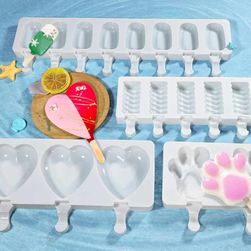 

LOVE'N LV014 Diamond love ice cream mould dream dragon ice mold 4-even bear's paw chocolate popsicle molds for diy homemade