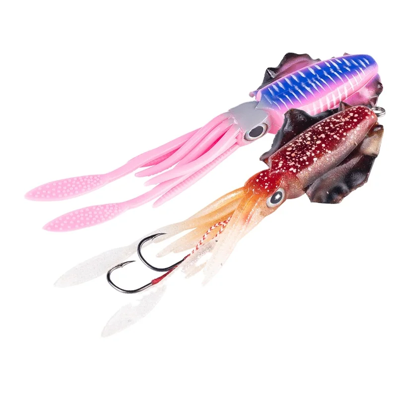 

Kingdom New Sea Fishing Lure Sinking Soft Octopus Lure 150mm Squid Bait Different Lips Wobblers Soft Bait Fishing Tackle, 4/5 colors