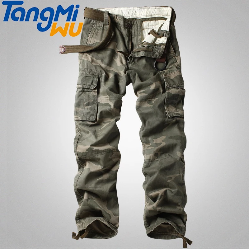 

TMW multi pockets cargo pant outdoor camouflage pants straight leg trousers khaki trousers for men side pocket trousers