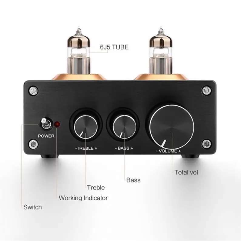 

GAP-6J1 Tube Amplifier Home Audio With High Quality, Silver,black